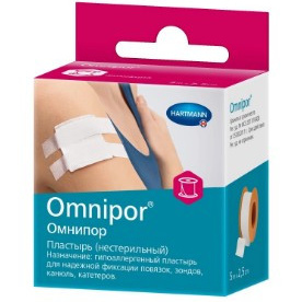 Пластырь omnipor/омнипор нестерильный 5 мx2,5 см